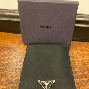 Prada Black Leather Card Holder